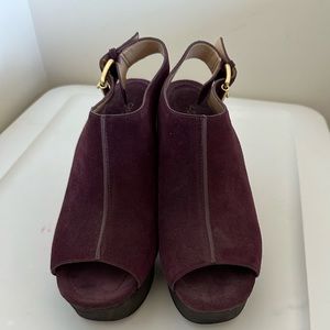 Michael Kors plum suede shoes
